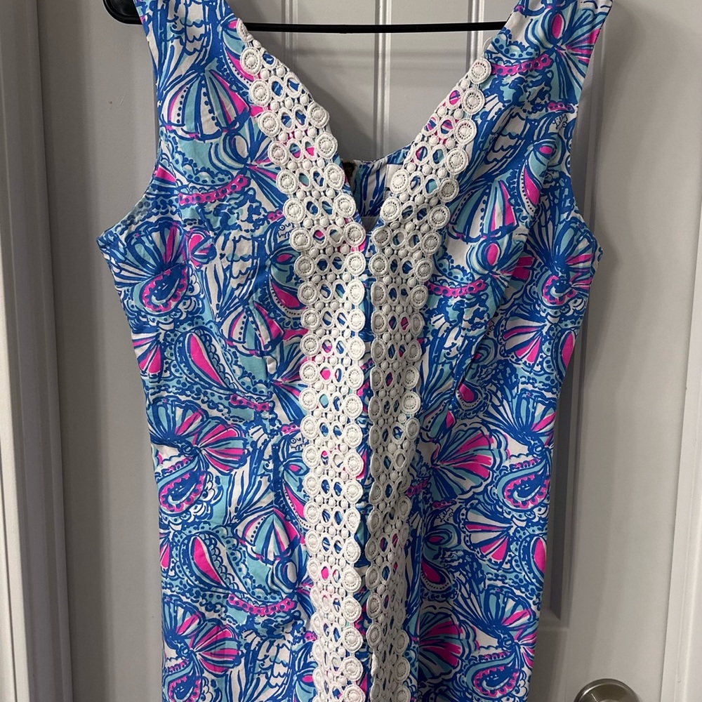 Lilly Pulitzer Vibrant Blue and Pink Mini Dress